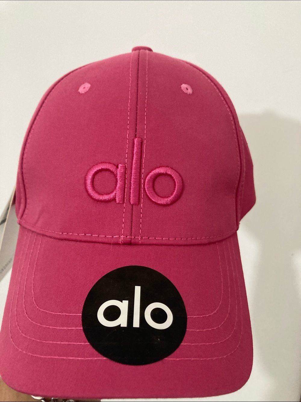 ALO Yoga Kids Hot Pink Embroidered Logo Cap